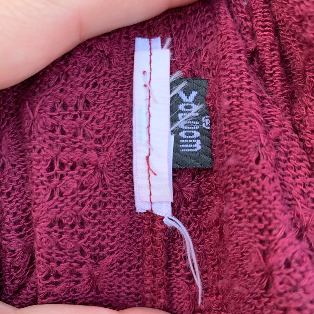 Volcom Open Front Cardigan Size Xs Dark Red - image 7